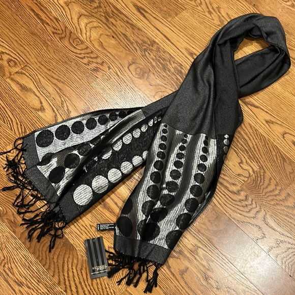 Accessory Street Black & Silver Scarf. NEW with tags. - Picture 16 of 16